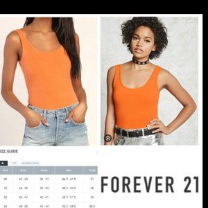 Forever 21 plus size 2X orange bodysuit